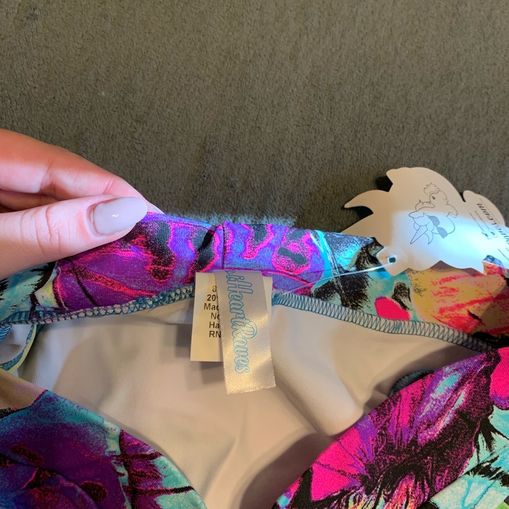 Colorful Butterfly Print Rave Two-Piece Set - Picture 5 of 10